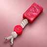 K Plate / Amaryllis Red + Glow Pink Smiley