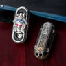 Engraved on the Back of Damascus Steel + Silver Facial Mask Push Button (Exhibition Exclusive)