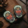 Titanium alloy color carving